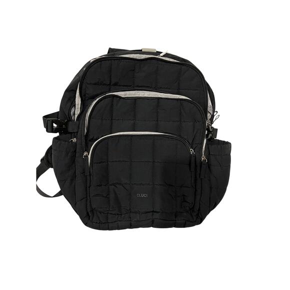 CLUCI Puffy Quilted Backpack for Women Black - Picture 1 of 7